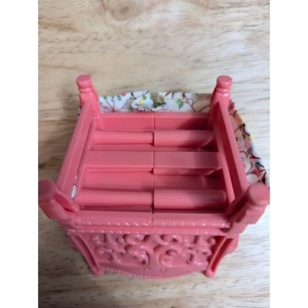 Fisher Price Loving Dollhouse pink yellow chair‎ plastic fabric replacement 3 in